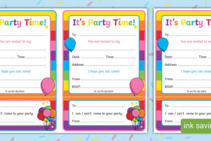 printable party invitations